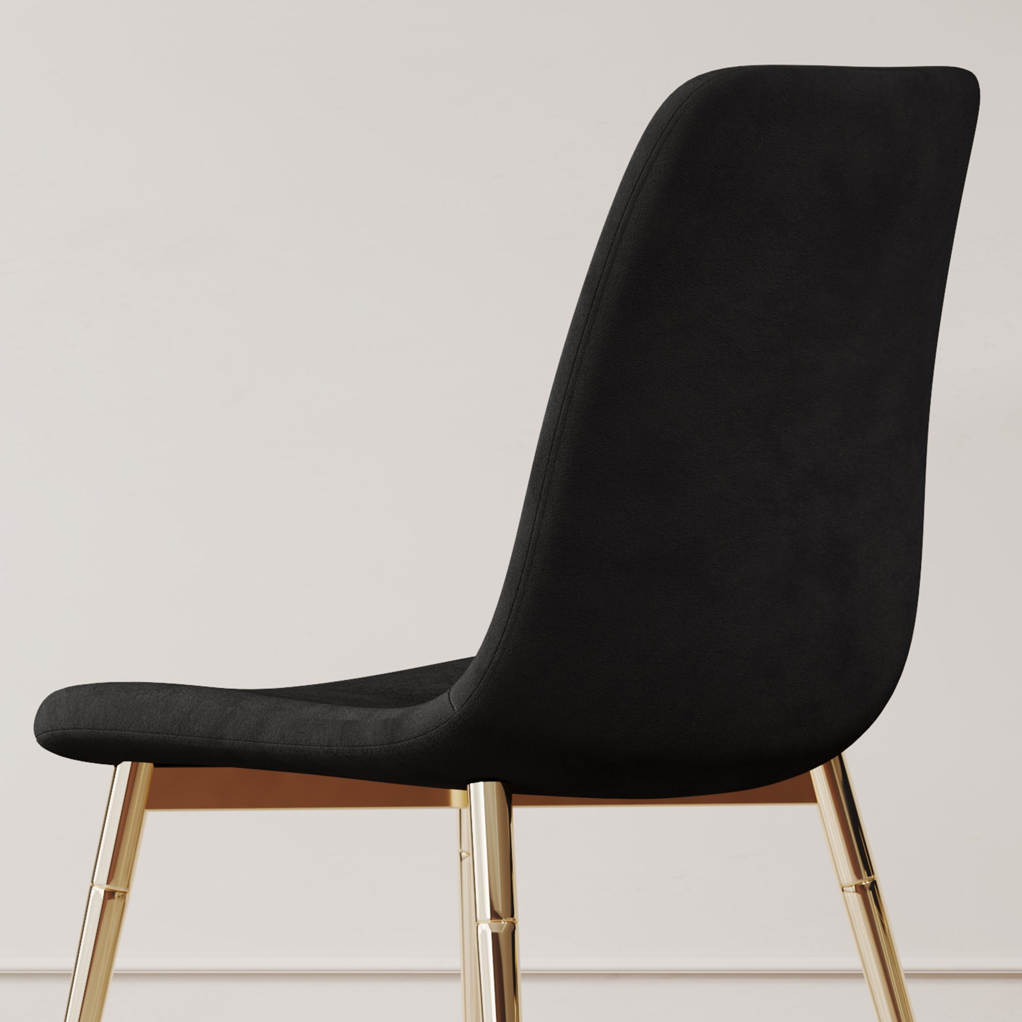 Set of 4 Fabric Armless Dining Chairs